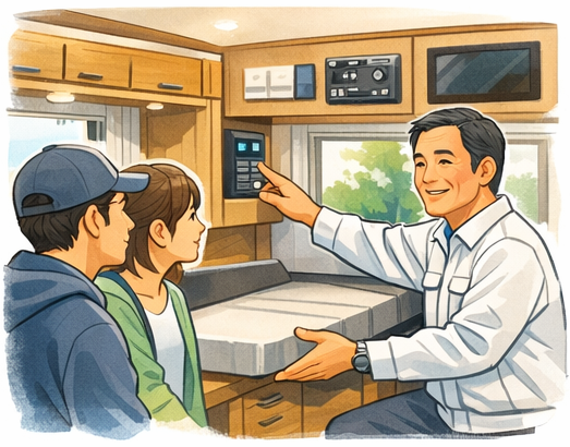 出発前の安全説明の様子